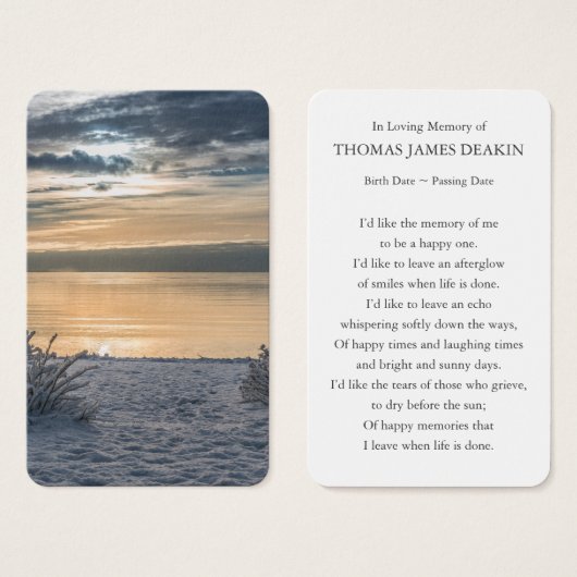 祈りの言葉カード |海の岬1 (正面&裏面)