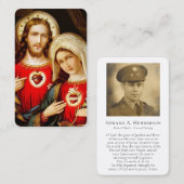 祈りの言葉カード | 神聖なハート 名刺 (正面/裏面)