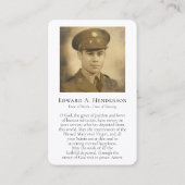 祈りの言葉カード | 神聖なハート 名刺 (裏面)