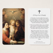 祈りの言葉カード |神聖な家庭01 (正面&裏面)