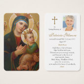 祈りの言葉カード |私たちの女性パーペチュアル救済1 (正面&裏面)