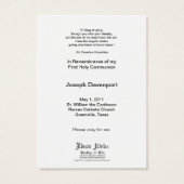 祈りの言葉カード：私の魂はベールを借りる (裏面)