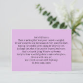 祈りの言葉カード(粉砕されたハートの治癒) サンキューカード (スタンド正面)