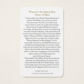 祈りの言葉カード |純正ハート010 (裏面)