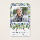 祈りの言葉カード |紫の花模様 (正面)