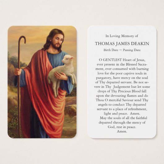 祈りの言葉カード |羊失った (正面&裏面)