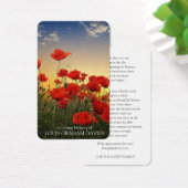 祈りの言葉カード |美しいケシ (デスク)