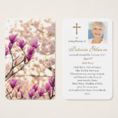 祈りの言葉カード |美しいマグノリア (正面&裏面)