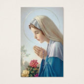 祈りの言葉カード |美しいヴァージンメアリー (正面)