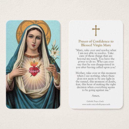 祈りの言葉カード |聖なるハート1 (正面&裏面)