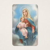 祈りの言葉カード |聖なるロザリオの私たちの女性 (正面)