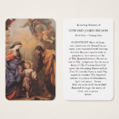 祈りの言葉カード |聖なる家族の饗宴 (正面&裏面)