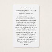 祈りの言葉カード |聖なる家族の饗宴 (裏面)