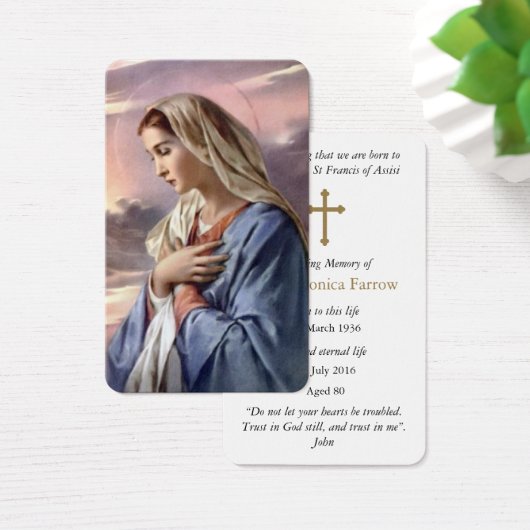 祈りの言葉カード |聖母 (デスク)