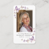 祈りの言葉カード |薄紫蝶の写真 コーリングカード (正面)