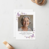 祈りの言葉カード |薄紫蝶の写真 ノートカード (正面/裏面インサイチュ)