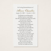 祈りの言葉カード | Angel of the Lord 5 (裏面)