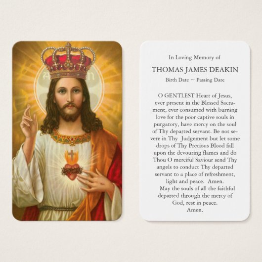 祈りの言葉カード | Christ Our King (正面&裏面)