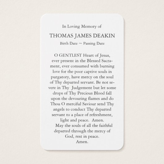 祈りの言葉カード | Jesus Good Shepherd 4 (裏面)