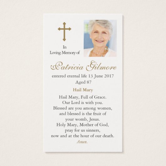 祈りの言葉カード | Lledoの私たちの女性 (裏面)