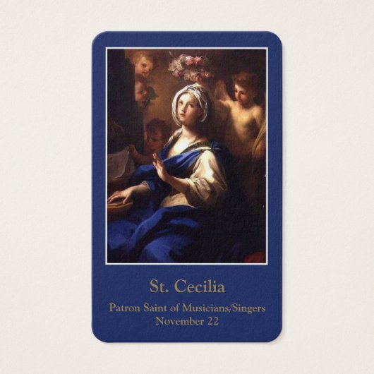 祈りの言葉カード | Saint Cecilia (正面)