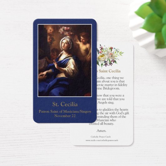 祈りの言葉カード | Saint Cecilia (デスク)