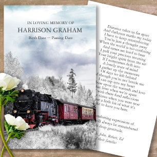 祈りの言葉カード Steam Train – デラックス 名刺