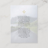 祈りの言葉カードSt. Christopher for Drivers プレイスカード (裏面)