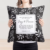 祈りの言葉キープサケギフト聖なる書物、 経典ブラックフローラ クッション