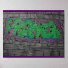 祈りの言葉グラフィティポスター ポスター