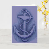 祈りの言葉グリーティングカード搭載のセーラーいかり カード (黄色い花)