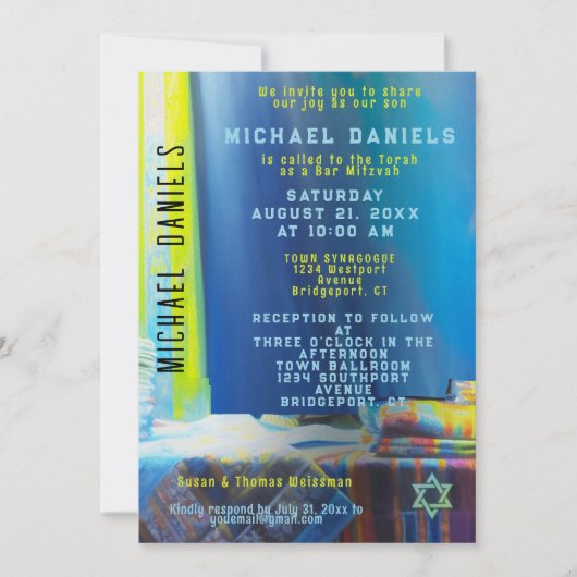 祈りの言葉ショール招待状 招待状 (正面)