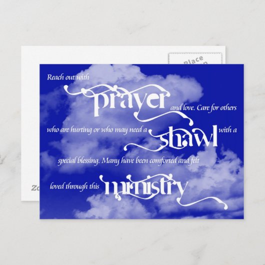 祈りの言葉ショール省ポストカード ポストカード (正面/裏面)