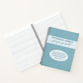 祈りの言葉ジャーナパーソナライズされたルのファミリ名ノートブック ノートブック (内部)