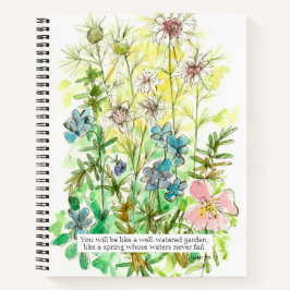 祈りの言葉ジャーナル聖書聖句イザヤ58 11 Primrose ノートブック