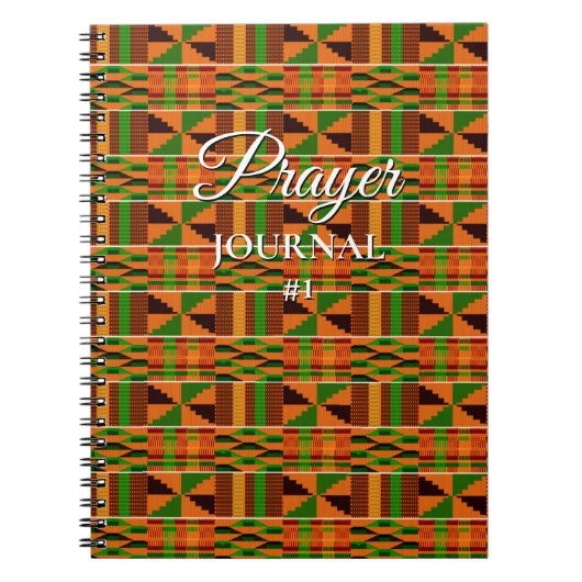 祈りの言葉ジャーナルAfrican Kente K47スパイラルノートブック ノートブック (正面)