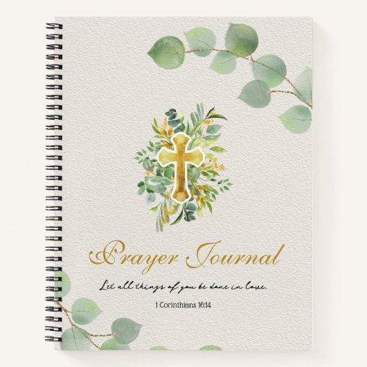 祈りの言葉ジャーナルJesus Cross ノートブック (正面)