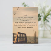 祈りの言葉セレニティピースガイダンスサニーシースケープ サンキューカード (スタンド正面)