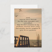 祈りの言葉セレニティピースガイダンスサニーシースケープ サンキューカード (正面/裏面)