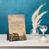 祈りの言葉セレニティピースガイダンスサニーシースケープ フォトプラーク (側面)