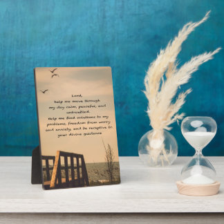 祈りの言葉セレニティピースガイダンスサニーシースケープ フォトプラーク