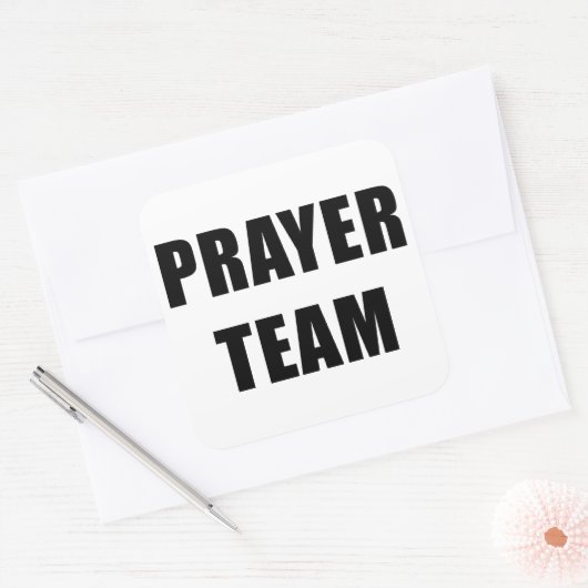 祈りの言葉チーム – クリスチャン省信教スタッフ スクエアシール (封筒)