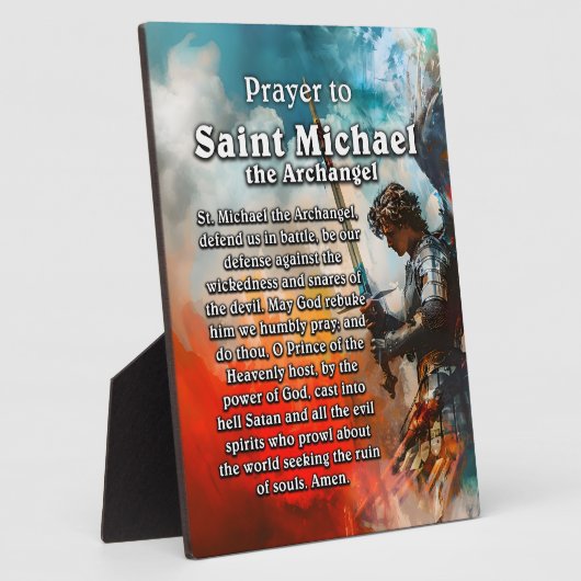 祈りの言葉トゥサンミャエルザアーチャンゲル フォトプラーク (側面)