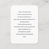祈りの言葉トゥザホーリーファミリー祈りの言葉カード 名刺 (裏面)