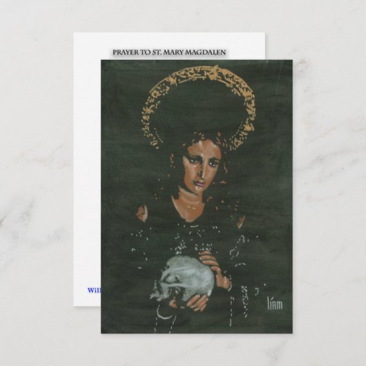 祈りの言葉トゥセントメアリーマグダレン祈りの言葉カード サンキューカード (正面/裏面)