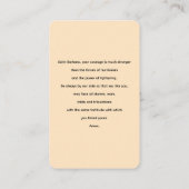 祈りの言葉トサンバーバラ祈りの言葉カード 名刺 (裏面)