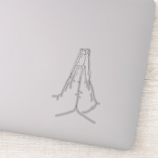 祈りの言葉ハンドシンプルラインアートステッカー シール (詳細)