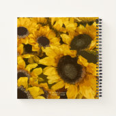 祈りの言葉パーソナライズされたジャーナル水色ヒマワリ  ノートブック (裏面)