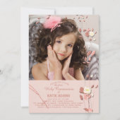 祈りの言葉ビーズ宗教写真招待状 招待状 (正面)