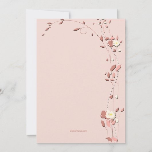 祈りの言葉ビーズ宗教写真招待状 招待状 (裏面)